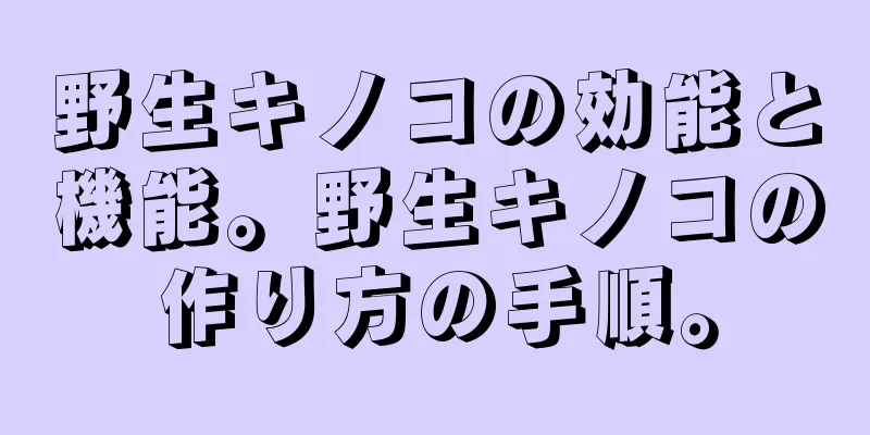 野生キノコの効能と機能。野生キノコの作り方の手順。