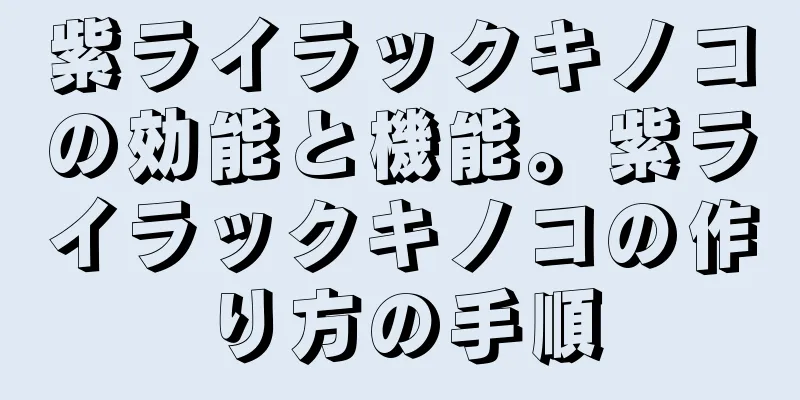 紫ライラックキノコの効能と機能。紫ライラックキノコの作り方の手順