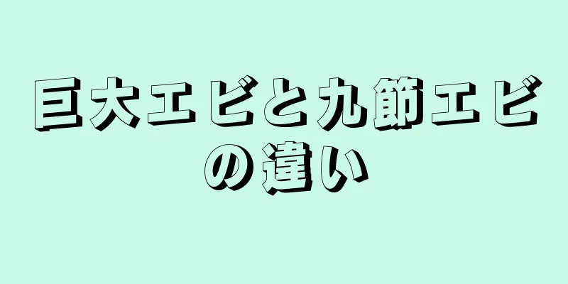 巨大エビと九節エビの違い