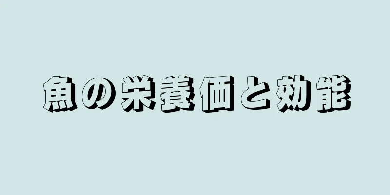 魚の栄養価と効能