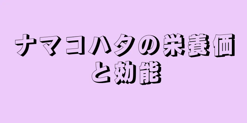 ナマコハタの栄養価と効能
