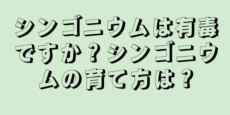 シンゴニウムは有毒ですか？シンゴニウムの育て方は？
