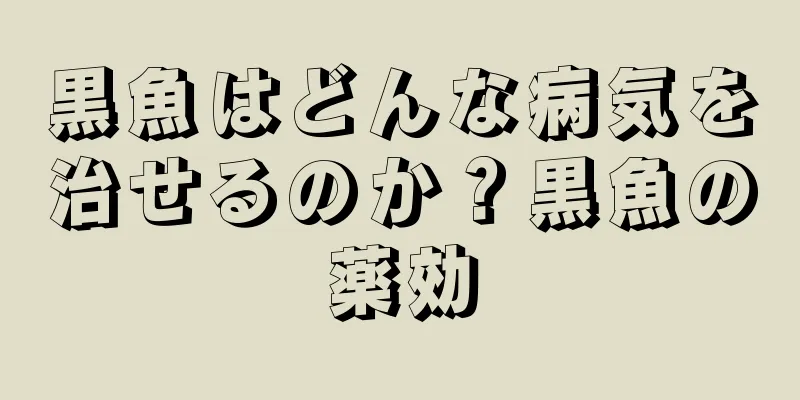 黒魚はどんな病気を治せるのか？黒魚の薬効