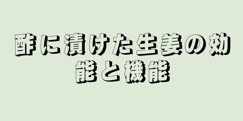 酢に漬けた生姜の効能と機能