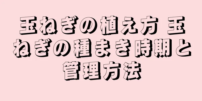 玉ねぎの植え方 玉ねぎの種まき時期と管理方法