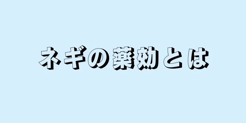 ネギの薬効とは