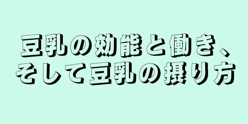 豆乳の効能と働き、そして豆乳の摂り方
