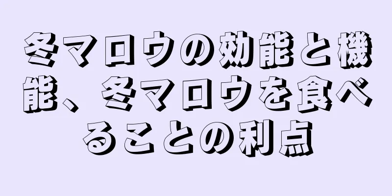 冬マロウの効能と機能、冬マロウを食べることの利点