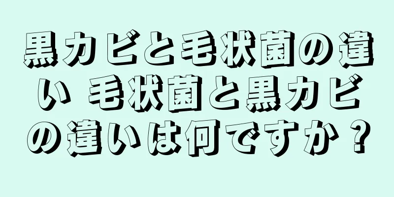 黒カビと毛状菌の違い 毛状菌と黒カビの違いは何ですか？