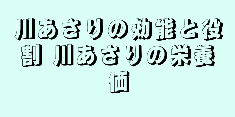川あさりの効能と役割 川あさりの栄養価