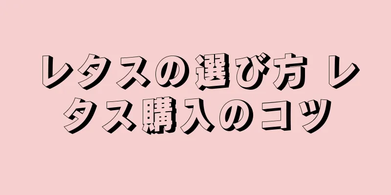 レタスの選び方 レタス購入のコツ