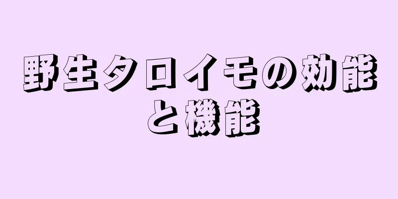 野生タロイモの効能と機能