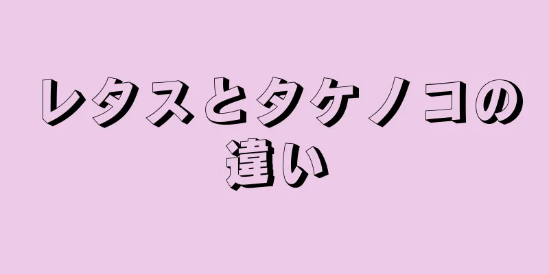 レタスとタケノコの違い