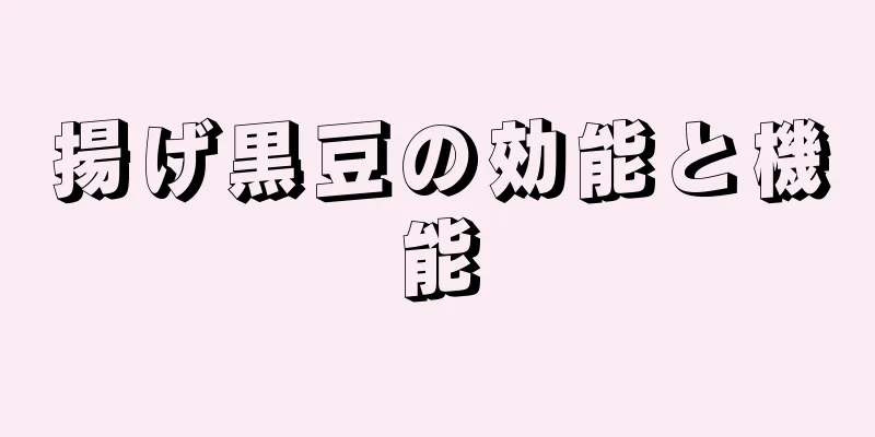 揚げ黒豆の効能と機能