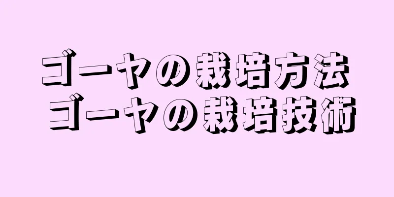 ゴーヤの栽培方法 ゴーヤの栽培技術