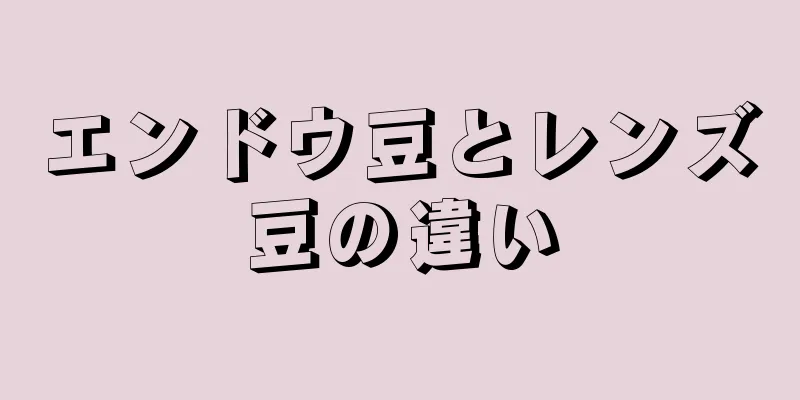 エンドウ豆とレンズ豆の違い
