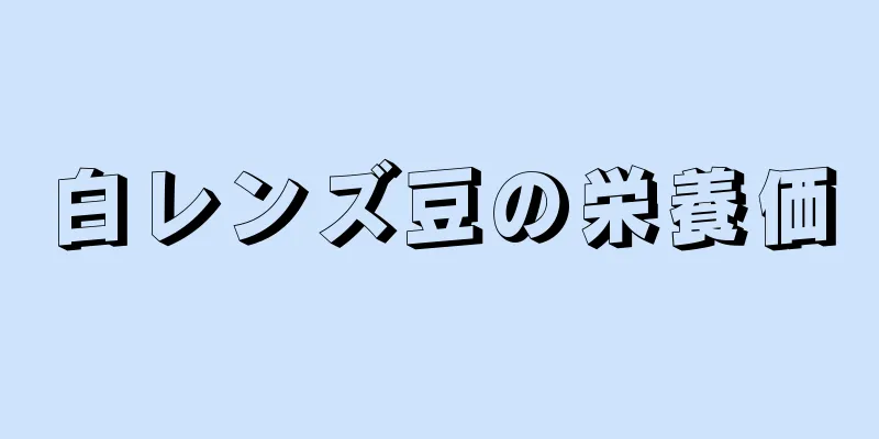 白レンズ豆の栄養価