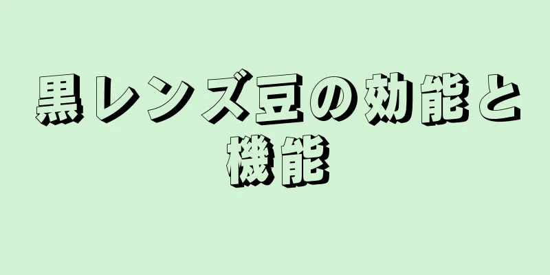 黒レンズ豆の効能と機能