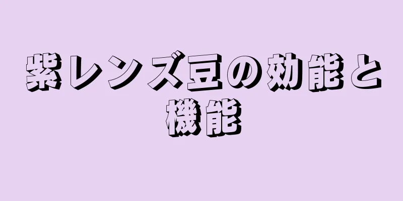 紫レンズ豆の効能と機能