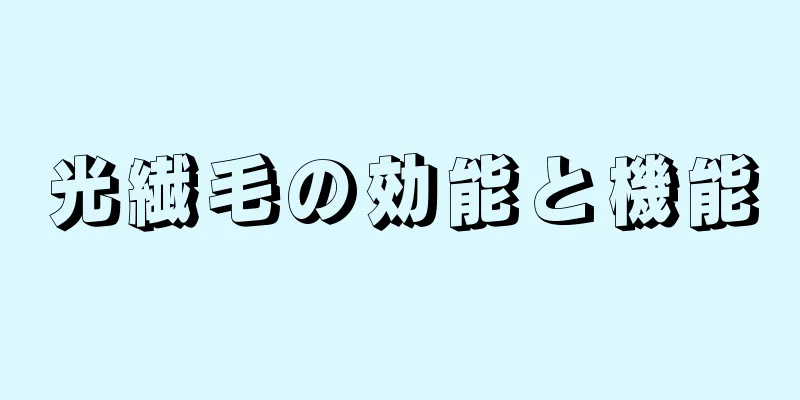 光繊毛の効能と機能