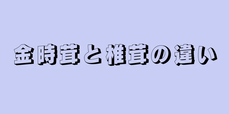 金時茸と椎茸の違い