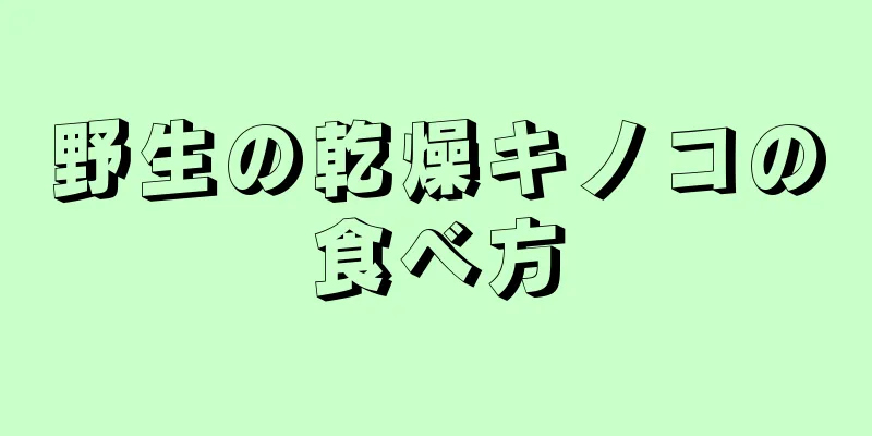 野生の乾燥キノコの食べ方