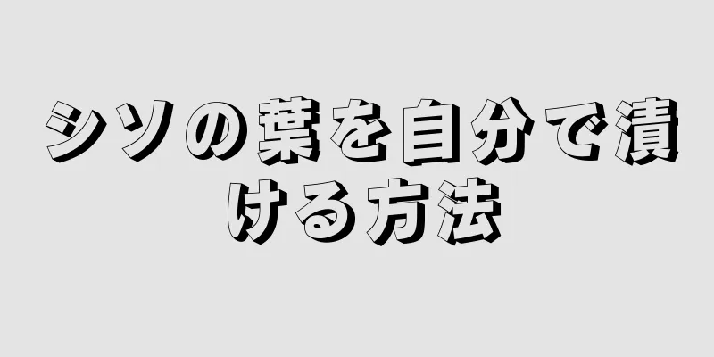 シソの葉を自分で漬ける方法