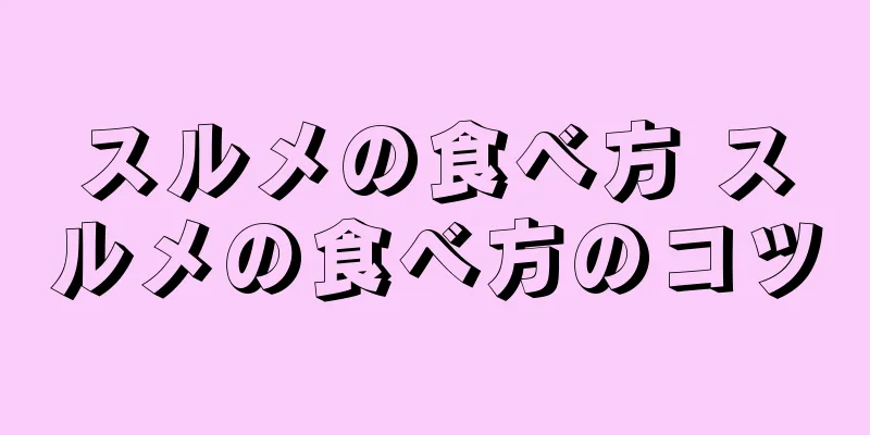 スルメの食べ方 スルメの食べ方のコツ