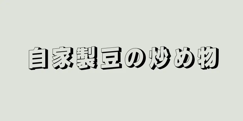 自家製豆の炒め物