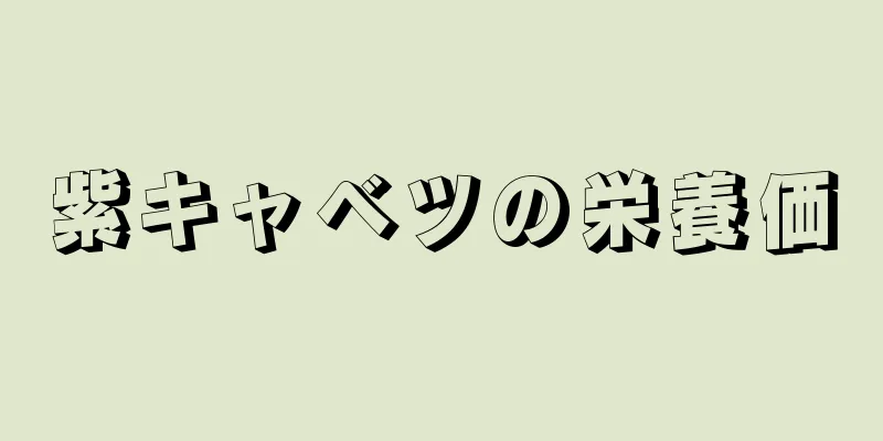 紫キャベツの栄養価