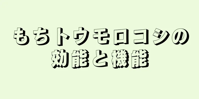 もちトウモロコシの効能と機能