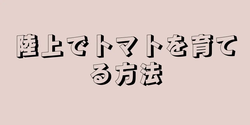 陸上でトマトを育てる方法
