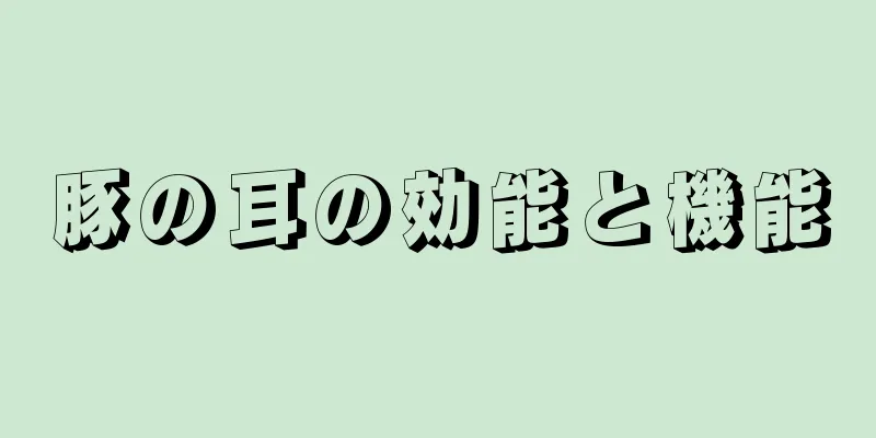 豚の耳の効能と機能
