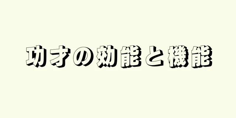 功才の効能と機能