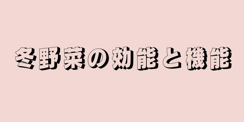 冬野菜の効能と機能