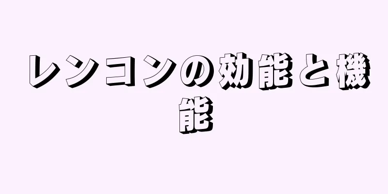 レンコンの効能と機能