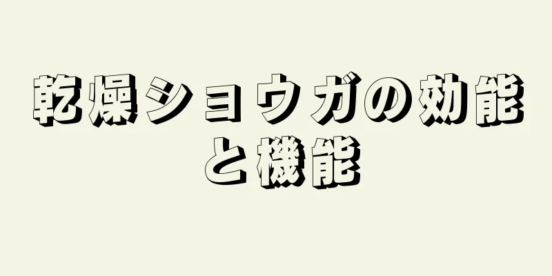 乾燥ショウガの効能と機能