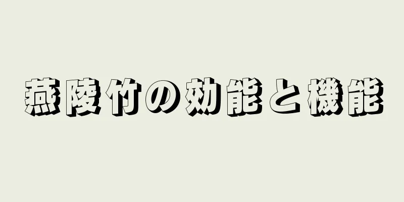 燕陵竹の効能と機能
