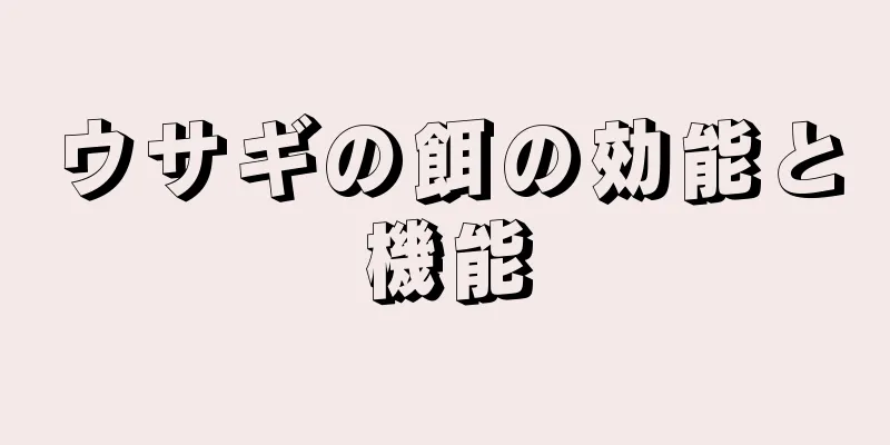 ウサギの餌の効能と機能