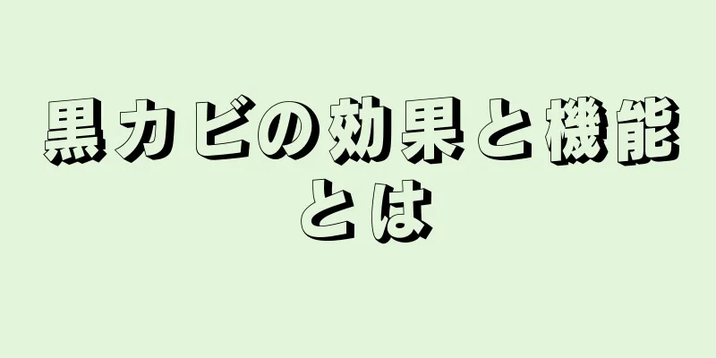 黒カビの効果と機能とは