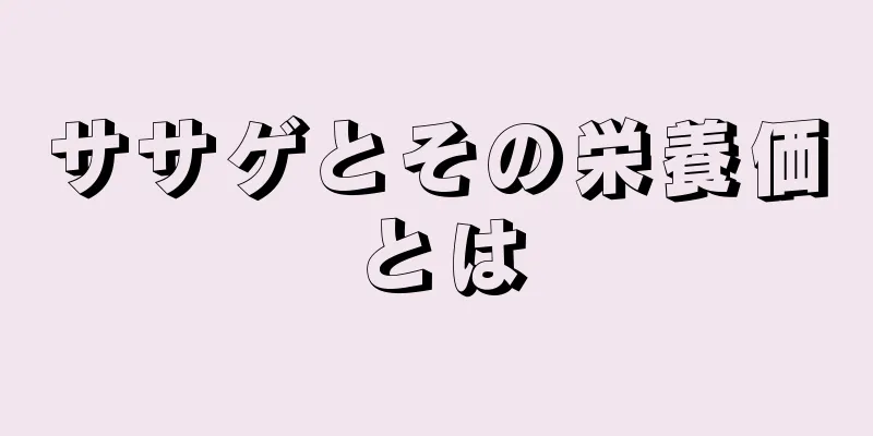 ササゲとその栄養価とは