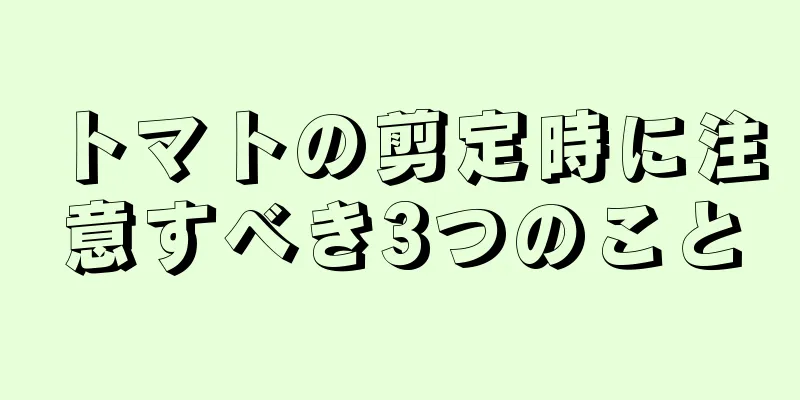トマトの剪定時に注意すべき3つのこと