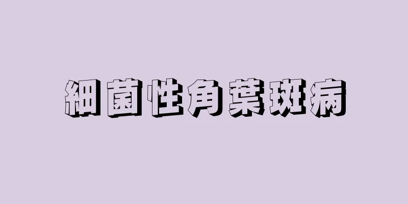 細菌性角葉斑病