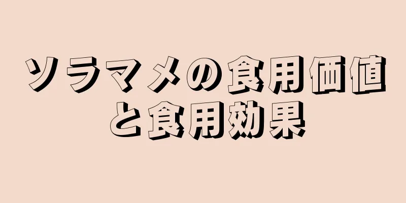 ソラマメの食用価値と食用効果