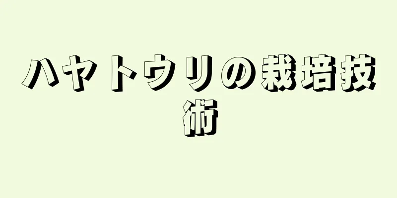 ハヤトウリの栽培技術