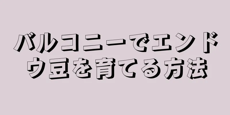 バルコニーでエンドウ豆を育てる方法