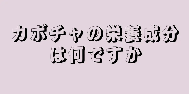 カボチャの栄養成分は何ですか