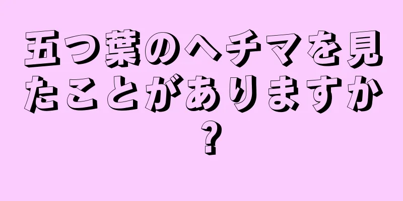 五つ葉のヘチマを見たことがありますか？