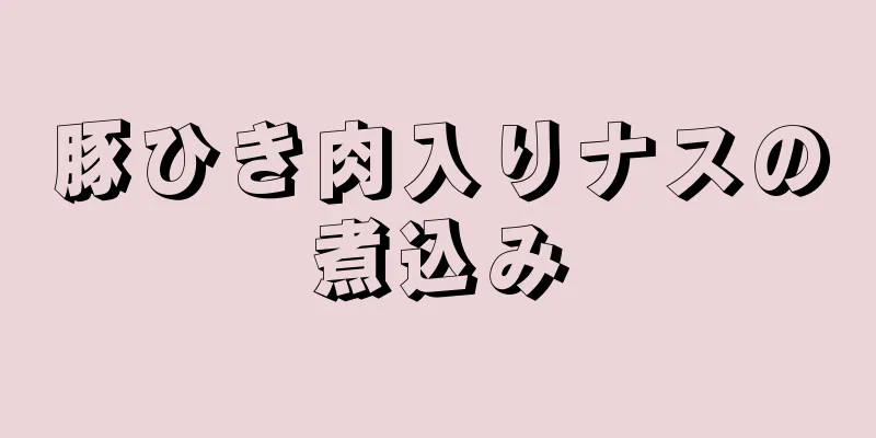 豚ひき肉入りナスの煮込み