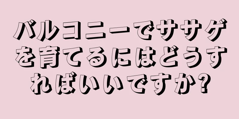 バルコニーでササゲを育てるにはどうすればいいですか?